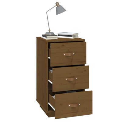 vidaXL Bedside Cabinet Honey Brown 40x40x75 cm Solid Wood Pine