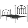 vidaXL Metal Bed Frame without Mattress with Footboard Black 80x200cm