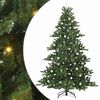 vidaXL Artificial Hinged Christmas Tree with 300 LEDs 240 cm PVC