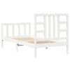 vidaXL Bed Frame without Mattress White 90x190 cm Single Solid Wood Pine