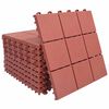 vidaXL Decking Tile 10 pcs Red 30.5 x 30.5 x 2.2 cm Polypropylene