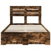 vidaXL Bed Frame with Drawer with Headboard Manual Engineered Wood