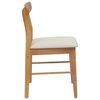 vidaXL Dining Chair 2 pcs Natural and Light Solid Rubber Wood