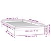 vidaXL LED Bed Frame without Mattress 90x190 cm Single Single Solid Wood