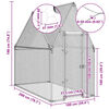 vidaXL Chicken Cage Silver 200x100x190 cm Galvanised Steel