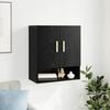 vidaXL Wall Cabinet Black Oak 60 x 31 x 70 cm Engineered Wood