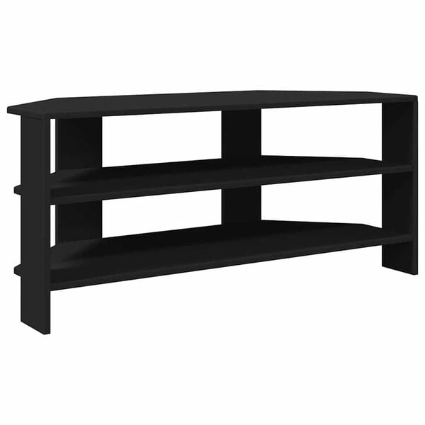 vidaXL Corner TV Cabinet Black 102x40.5x45cm Engineered Wood