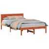 vidaXL Bed Frame Brown 135 x 190 cm Solid Pine wood