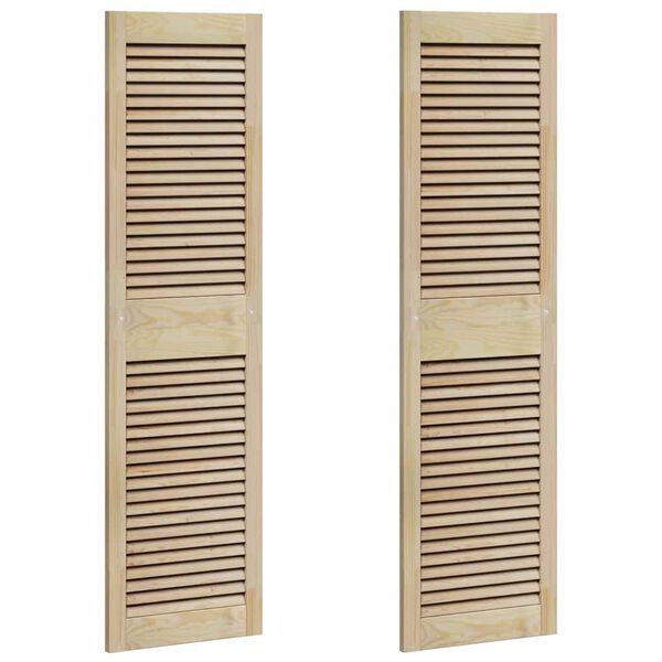 vidaXL Cabinet Door with Door 2 pcs Natural 140.5 x 2.1 x 39.5 cm