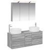vidaXL Bathroom Furniture Set 4 pcs Grey Sonoma