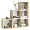 vidaXL 3 Piece TV Cabinet Set White and Sonoma Oak Engineered Wood