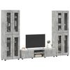 vidaXL TV Cabinet Set with Drawer FLORIN Concrete Grey Engineered Wood