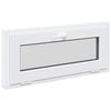 vidaXL Basement Window RISOR 90 x 40 cm PVC and Glass Anthracite