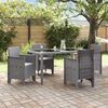 vidaXL Garden Chair 4 pcs Light grey 53 x 49 x 85 cm PP