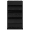 vidaXL Magazine Rack Black Oak 70 x 41 x 126 cm Engineered Wood
