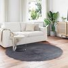 vidaXL Faux Sheepskin Rug Tafalla Anthracite &Oslash; 200 cm Polyester