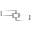 vidaXL Wall Shelf Grey Sonoma 158 x 17 x 53 cm Engineered Wood