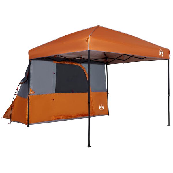 vidaXL Camping Tent Set Folding 2 pcs Orange Taffeta and Fabric