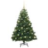 vidaXL Artificial Christmas Tree with 150 LEDs Green 150 cm PE and PVC