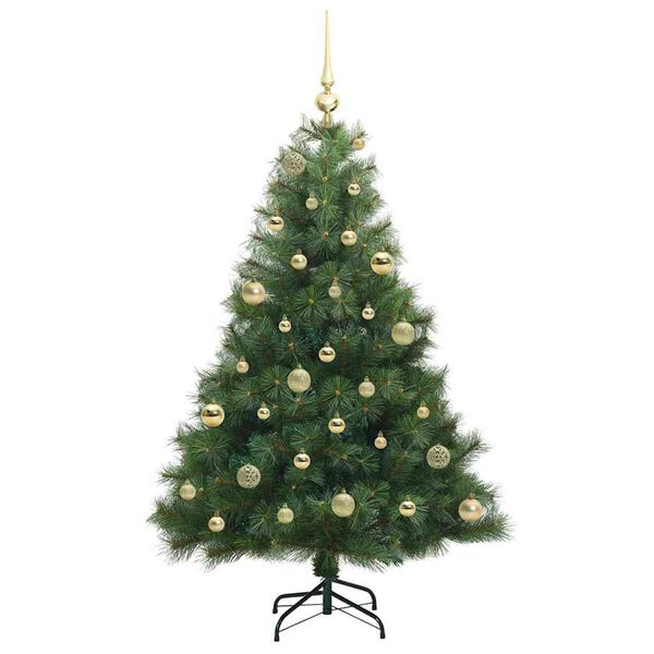 vidaXL Artificial Christmas Tree with 150 LEDs Green 150 cm PE and PVC