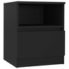 vidaXL Bed Cabinet Black 40x40x50 cm Engineered Wood