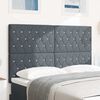 vidaXL Headboard with Headboard Dark Grey 144 cm Faux Leather