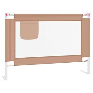 vidaXL Toddler Safety Bed Rail Taupe 90x25 cm Fabric