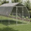 vidaXL Chicken Run with Roof 2.5x4x2.25 m Galvanised Steel