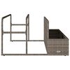 vidaXL Poolside Float Storage Grey 110x100x57 cm Poly Rattan