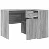 vidaXL Corner Desk with Drawer Grey Sonoma 102 x 88 x 75 cm