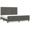 vidaXL Bed Frame without Mattress Dark Grey Velvet