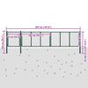 vidaXL Garden Gate Steel 500x100 cm Green