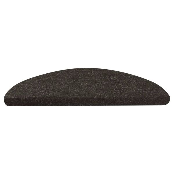 vidaXL Stair Mats Self-adhesive 10 pcs Black 56x17x3 cm