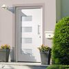 vidaXL Front Door Aluminium and PVC White 110x210 cm