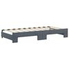 vidaXL Daybed with Trundle without Mattress Dark Grey 90x190 cm Single