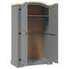 vidaXL Wardrobe Mexican Pine Corona Range 2 Doors Grey