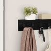 vidaXL Wall-Mounted Coat Rack with Shelf Black oak 40 x 10.5 x 10.5 cm