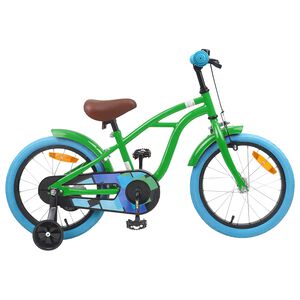 vidaXL Kids Bike 16'' for 4-6 Years Old Green