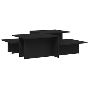 vidaXL Coffee Tables 2 pcs Black Engineered Wood
