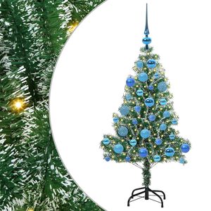 vidaXL Artificial Christmas Tree Snow Flocked with LED Light 120 cm