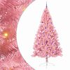 vidaXL Artificial Pre-lit Christmas Tree with 300 LEDs Pink 240 cm PVC