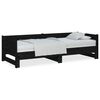 vidaXL Pull-out Day Bed without Mattress Black 2x(90x190) cm