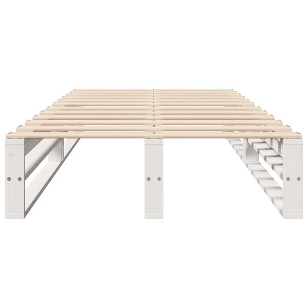 vidaXL Bed Frame without Mattress White 100x200 cm Solid Wood Pine
