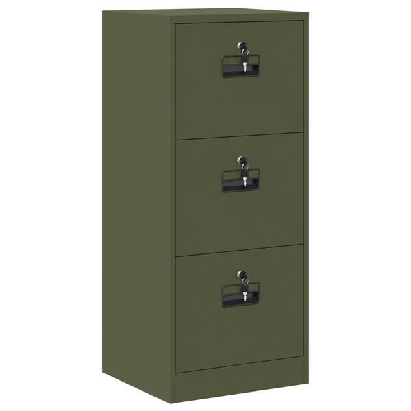 vidaXL File Cabinet Olive Green 45.5 x 42 x 106.5 cm Cold-Rolled Steel