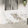 vidaXL Bistro Set Folding 3 pcs White Steel