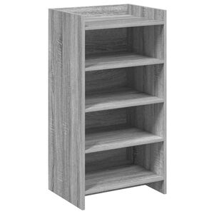 vidaXL Shoe Cabinet Grey Sonoma 48 x 36 x 92 cm Engineered Wood