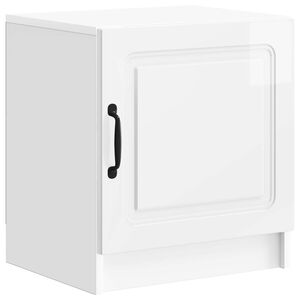 vidaXL Bedside Cabinet High Gloss White 43 x 34.5 x 47 cm