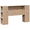 vidaXL Bookcase Bed without Mattress 135x190 cm Double Solid Wood Pine