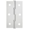 vidaXL Hinge Plain 2 pcs Silver 58 x 35 x 1 mm Steel