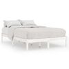 vidaXL Bed Frame without Mattress White Solid Wood Double